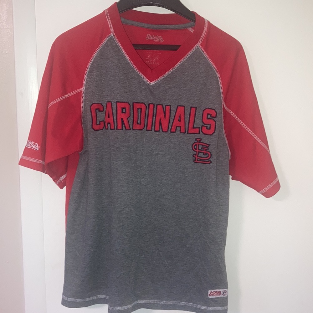 Stitches Cardinals SL Red Grey Shirt